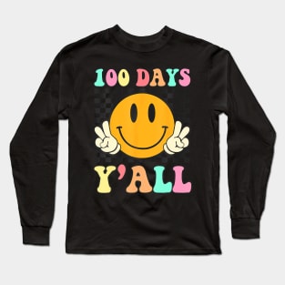 100 Days Of School Teacher Boys Girls Kids 100Th Day School Long Sleeve T-Shirt